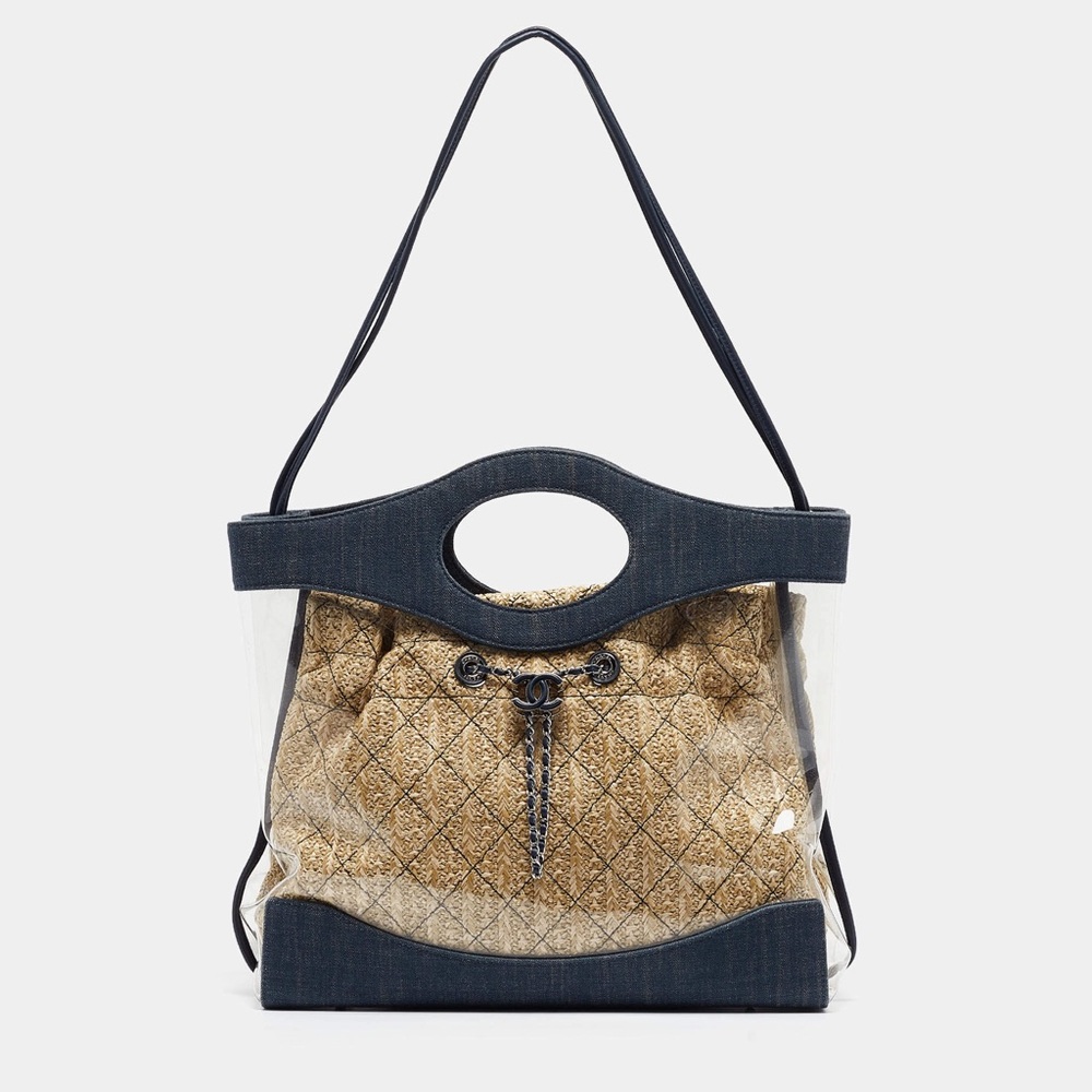 CHANEL Denim 31 PVC Shopping Bag